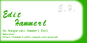 edit hammerl business card